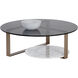 Maldini 37.5 X 13 inch Grey / Antique Brass Coffee Table
